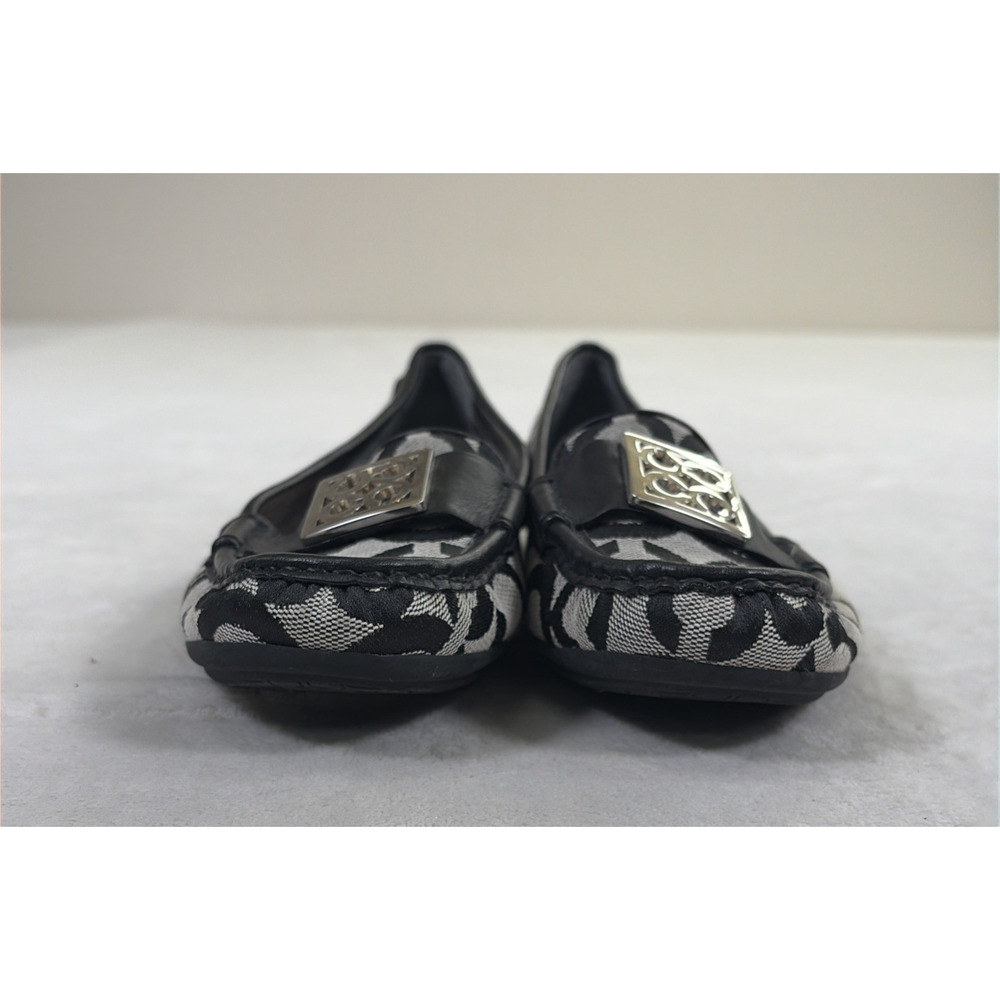 Coach Sid Signature C Black Jacquard Leather Loafer Driving Moc Women’s Size 6.5 - Picture 3 of 14